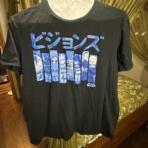 Star Wars Visions Japanese Katakana Anime Characters Tee Size M